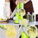 Овочерізка мультислайсер Tabletop Drum Grater Kitchen Master Терка для овочів та фруктів 3 насадки. Колір: зелений