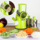 Овочерізка мультислайсер Tabletop Drum Grater Kitchen Master Терка для овочів та фруктів 3 насадки. Колір: зелений