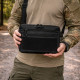 Сумка для патчів Cordura 600D — 5 кишень, месенджер чорний з тканини