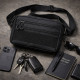 Сумка для патчів Cordura 600D — 5 кишень, месенджер чорний з тканини