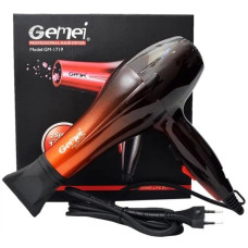Фен для волосся Gemei GM-1719 1800 Вт для укладання та сушіння волосся