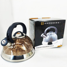 Чайник Edenberg EB-8871 із нержавіючої сталі зі свистком 3л Brown