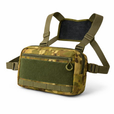 Нагрудна сумка Multicam Cordura 1000D з MOLLE та патч-панеллю, 5 кишень, 30×20×8 см