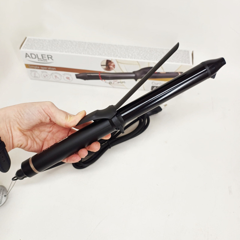 Плойка для завивки волос Adler AD 2115 Curly 100Вт с керамическим покрытием диаметр 25 мм