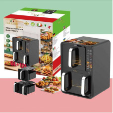 Двухкамерная аэрофритюрница T.K.Line TK00275 12л и 6л мощность 5200Вт + 2000Вт