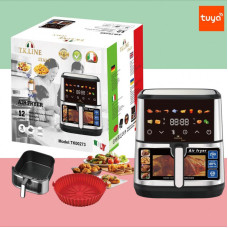Аэрофритюрница T.K.Line TK00273 12 л с Wi-Fi Tuya Smart, 2 ТЭНами, LED-дисплеем и керамической чашей