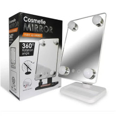 Настольное зеркало для макияжа Cosmetie mirror 360 Rotation Angel с подсветкой White