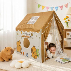 Детская игровая палатка-домик с капибарой 120х100х130 см с окнами Brown