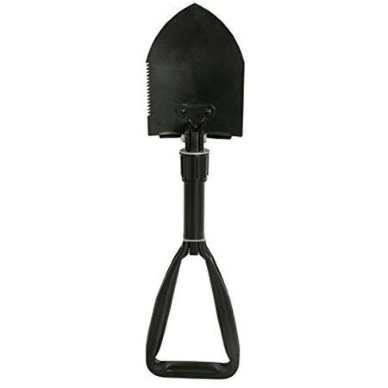 Лопата туристична багатофункціональна Shovel 009, міні лопата для кемпінгу, саперна лопата. Колір: чорний