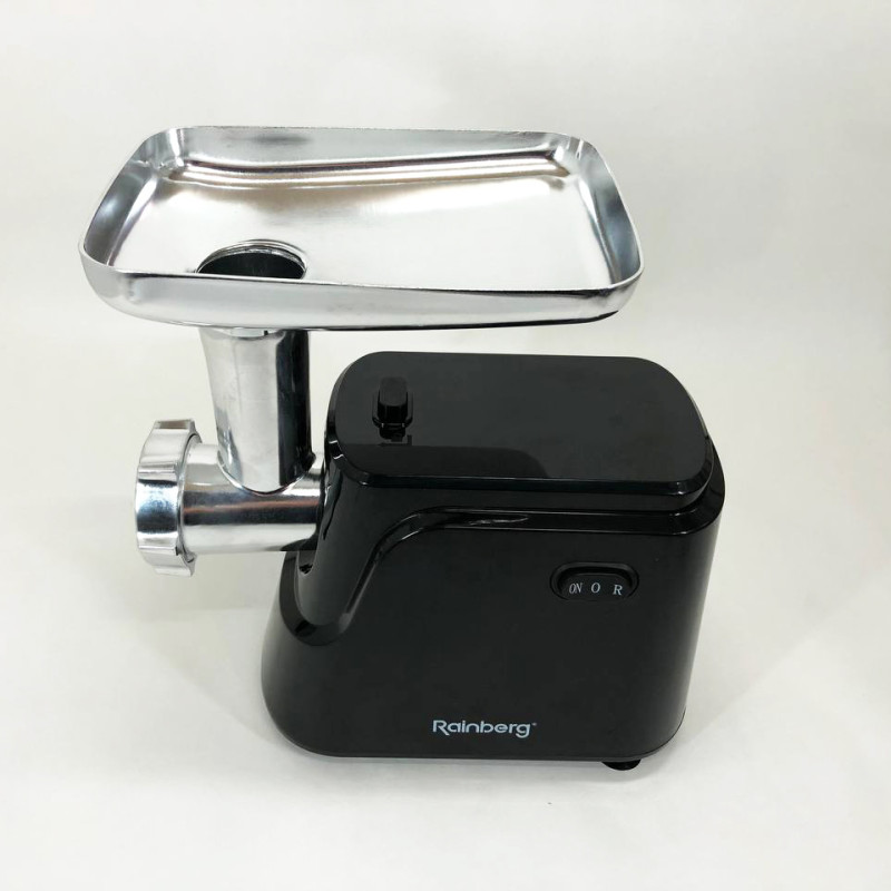 Електрична м'ясорубка Rainberg RB-677 2600W з насадкою для ковбас, м'ясорубка з металевим редуктором