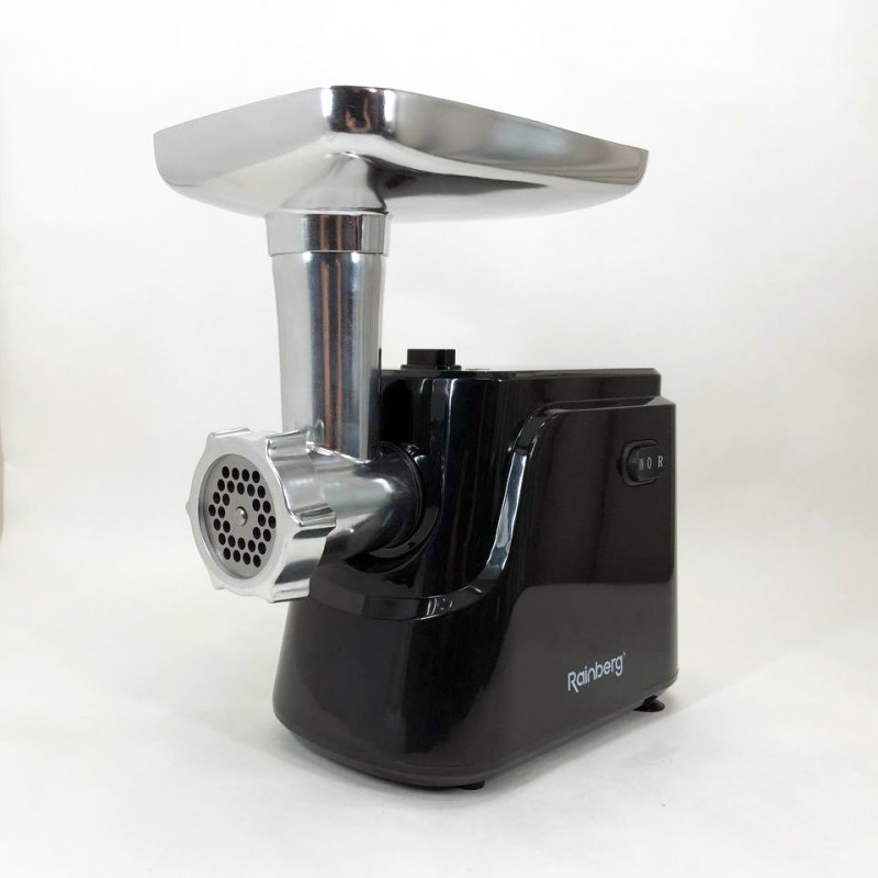 Електрична м'ясорубка Rainberg RB-677 2600W з насадкою для ковбас, м'ясорубка з металевим редуктором