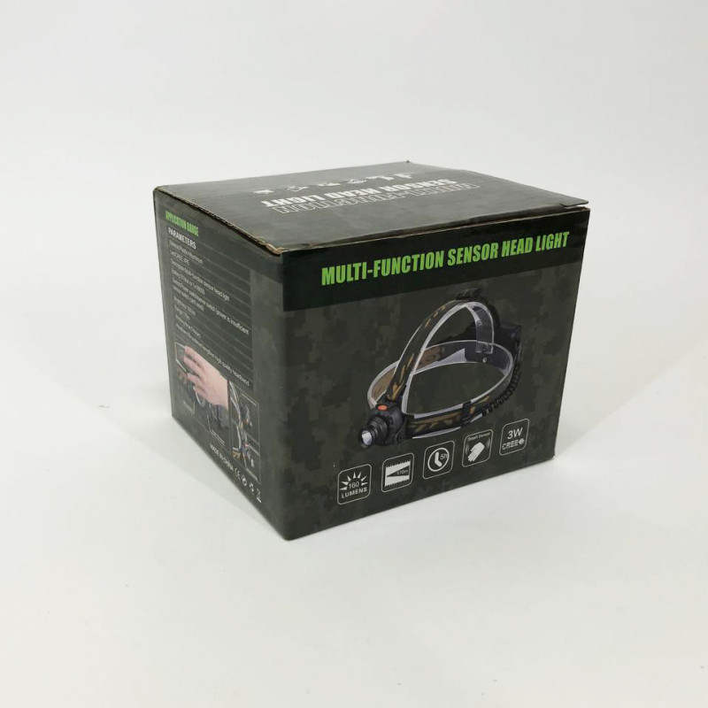 Налобний ліхтар тактичний Bailong BL 1505\602B SENSOR з датчиком руху