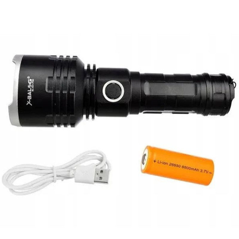 Ліхтар  X-Balog BL-531-P90 1х26650 8800mah USB/microUSB/ 3хААА R3 функція Power Bank