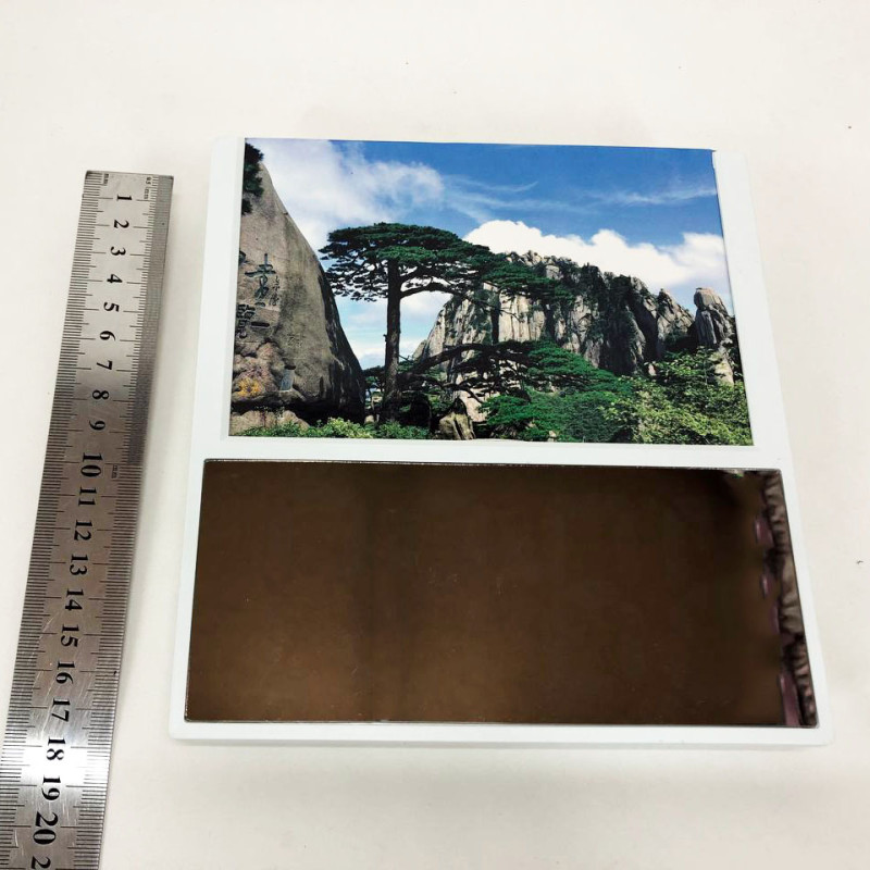 Електронний дротовий настільний цифровий годинник DS-6608 з фоторамкою, зелене підсвічування