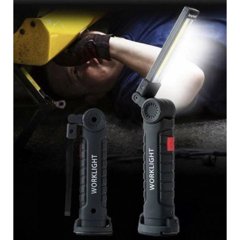 Ліхтар кемпінг W51-SMD+COB, поворот на 180º+180º, магніт, затискач, гак для підвісу, вбудований акумулятор