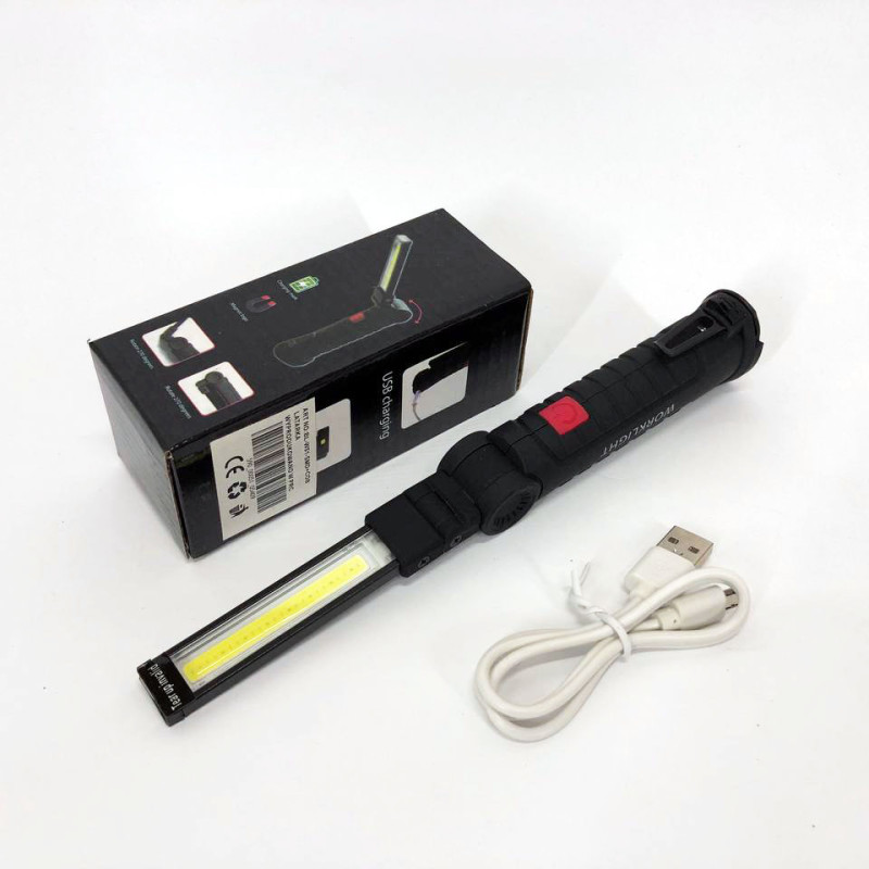 Ліхтар кемпінг W51-SMD+COB, поворот на 180º+180º, магніт, затискач, гак для підвісу, вбудований акумулятор