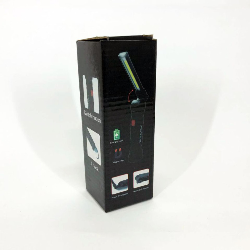 Світлодіодний ліхтар кемпінг W52 SMD+COB, червоний+білий, магніт, гачок
