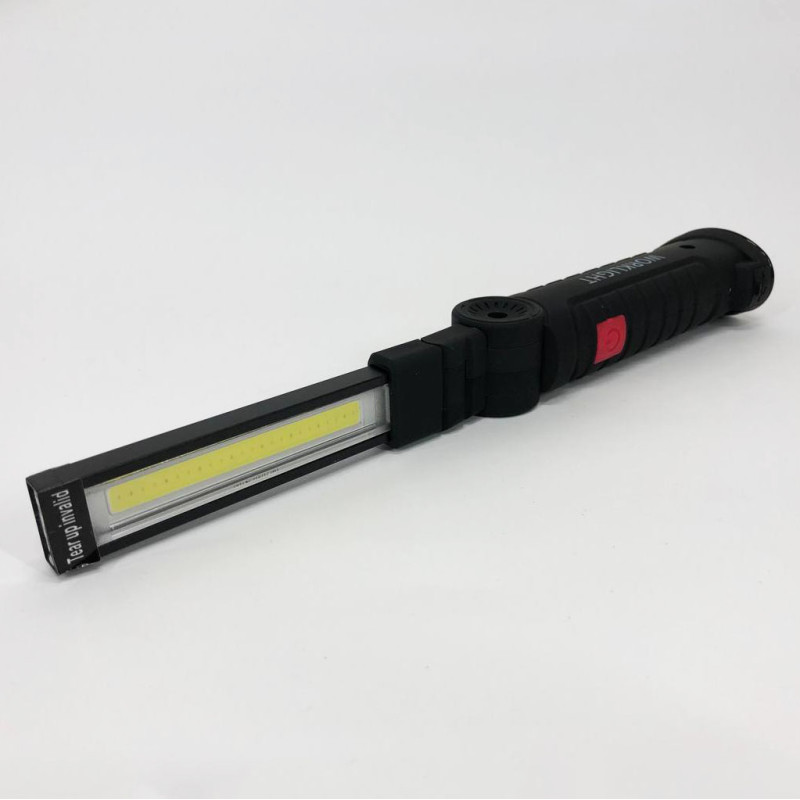 Світлодіодний ліхтар кемпінг W52 SMD+COB, червоний+білий, магніт, гачок