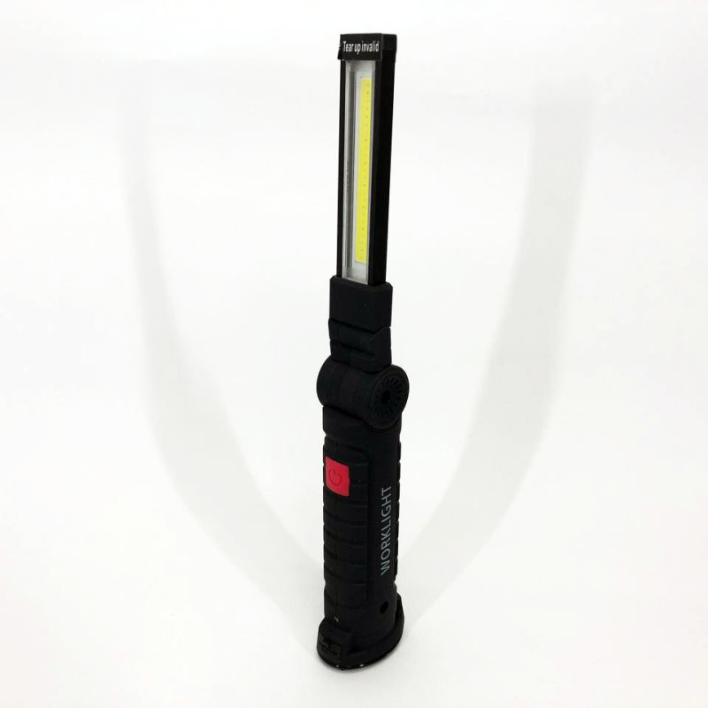 Світлодіодний ліхтар кемпінг W52 SMD+COB, червоний+білий, магніт, гачок