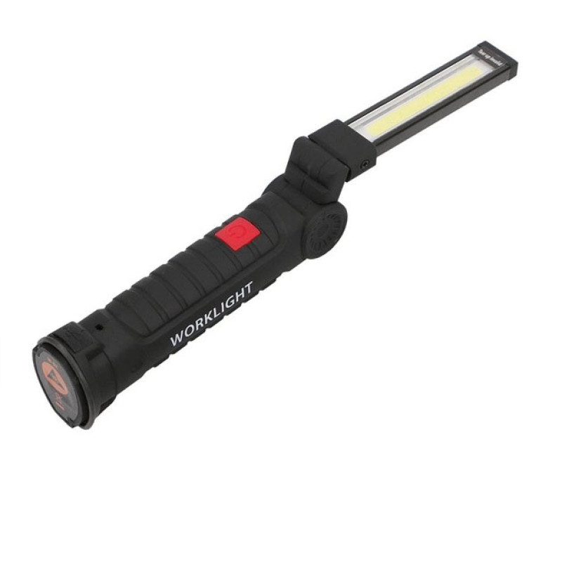 Світлодіодний ліхтар кемпінг W52 SMD+COB, червоний+білий, магніт, гачок