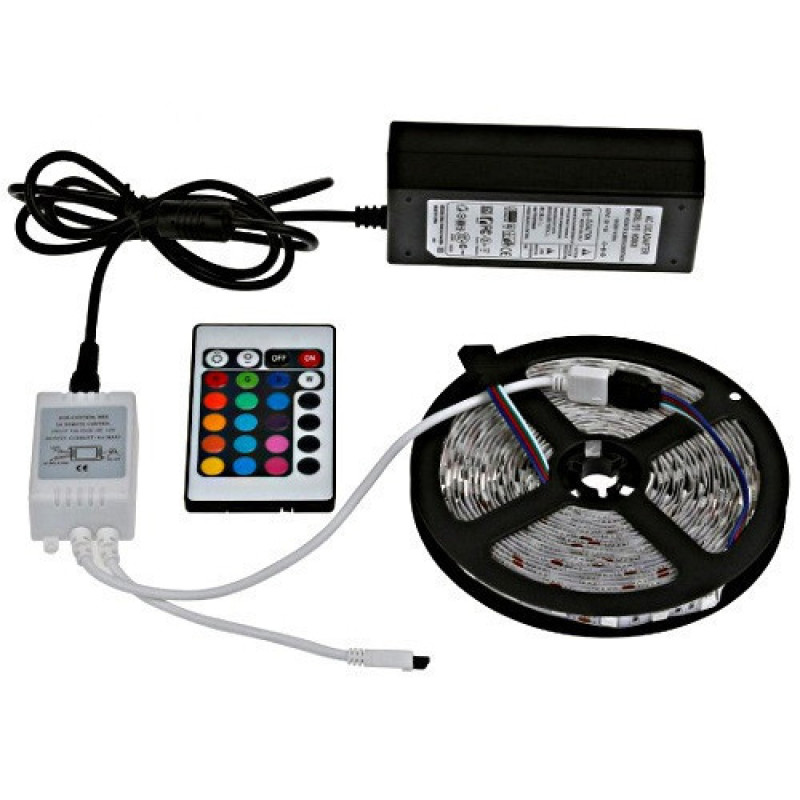 Світлодіодна стрічка SMD 5050 RGB LED 2 м IP65 з пультом та блоком живлення USB, 2м, Стрічка світлодіодна 5050