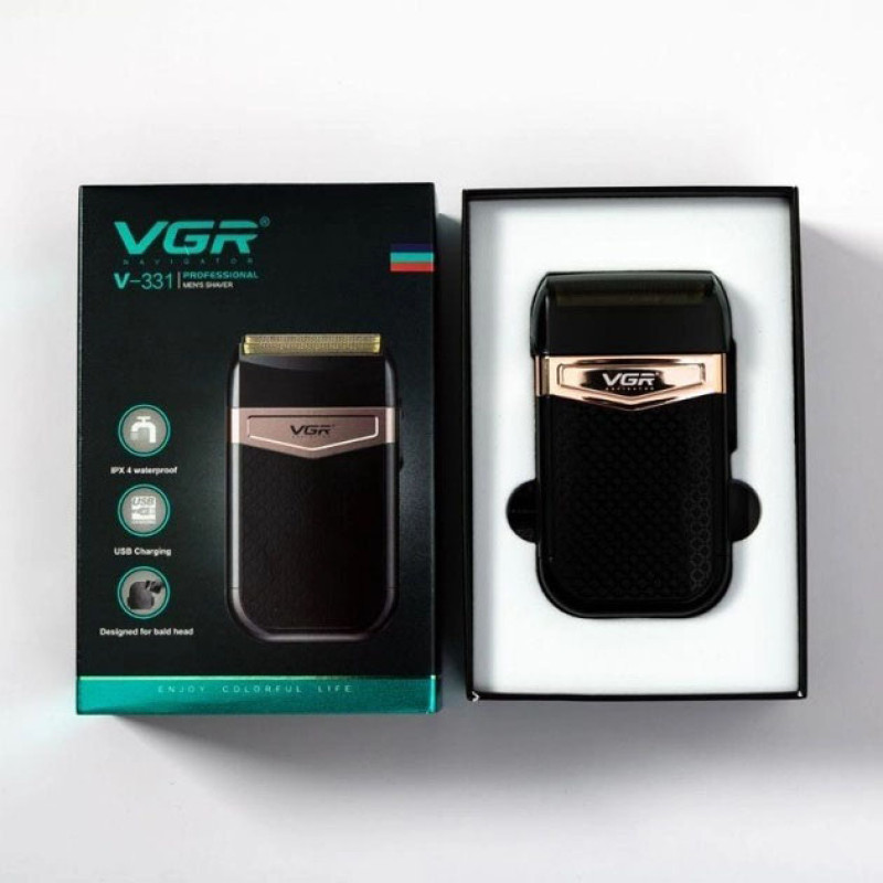 Електробритва VGR V-331, шейвер, бритва тример для стрижки вусів та бороди, професійна чоловіча бритва