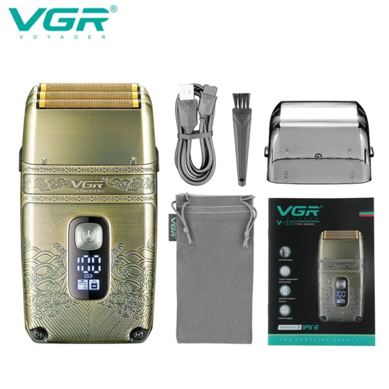 Професійна електробритва Шейвер VGR V-335 Shaver з трьома ножовими блоками