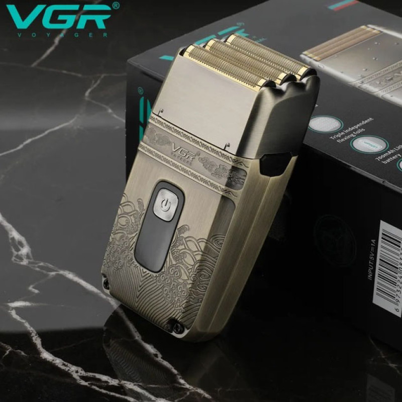 Професійна електробритва Шейвер VGR V-335 Shaver з трьома ножовими блоками