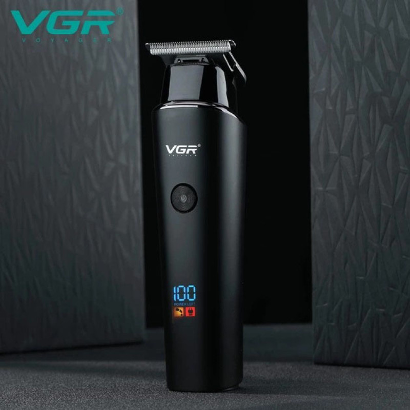 Тример для волосся VGR V-937, з USB-кабелем для зарядки, світлодіодним дисплеєм, 3 насадками