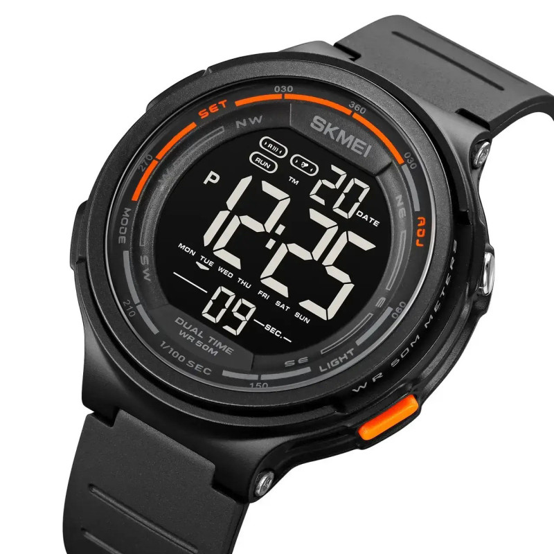 Часы наручные мужские SKMEI 1841BK BLACK, тактические противоударные. Цвет: черный