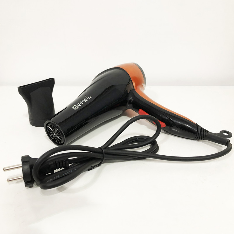 Фен GEMEI GM-1766 2.6 кВт АС. Колір: помаранчевий