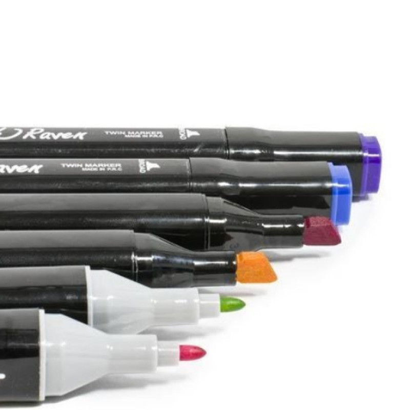 Набір маркерів скетч для малювання Touch 60 шт./уп. двосторонні професійні фломастери для художників