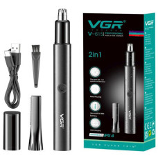 Тример для носа та вух VGR V-615, Тример для вусів, Електробритва з насадками для бороди