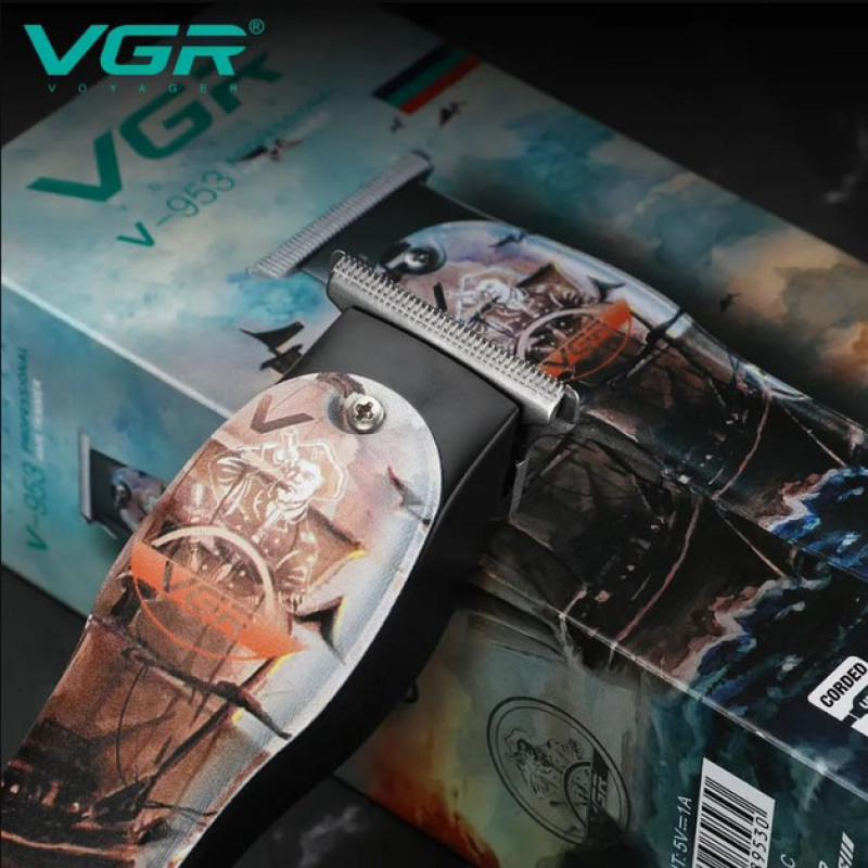 Професійний триммер для стрижки волосся та бороди VGR V-953 з насадками