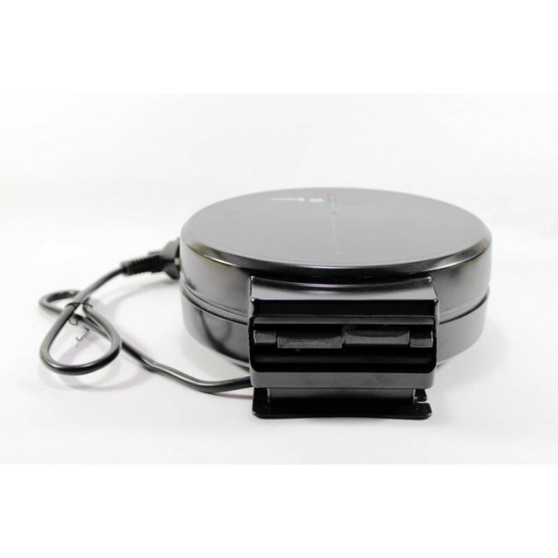 Вафельница DOMOTEC MS-7710 Чорна (1000Вт, кругла)