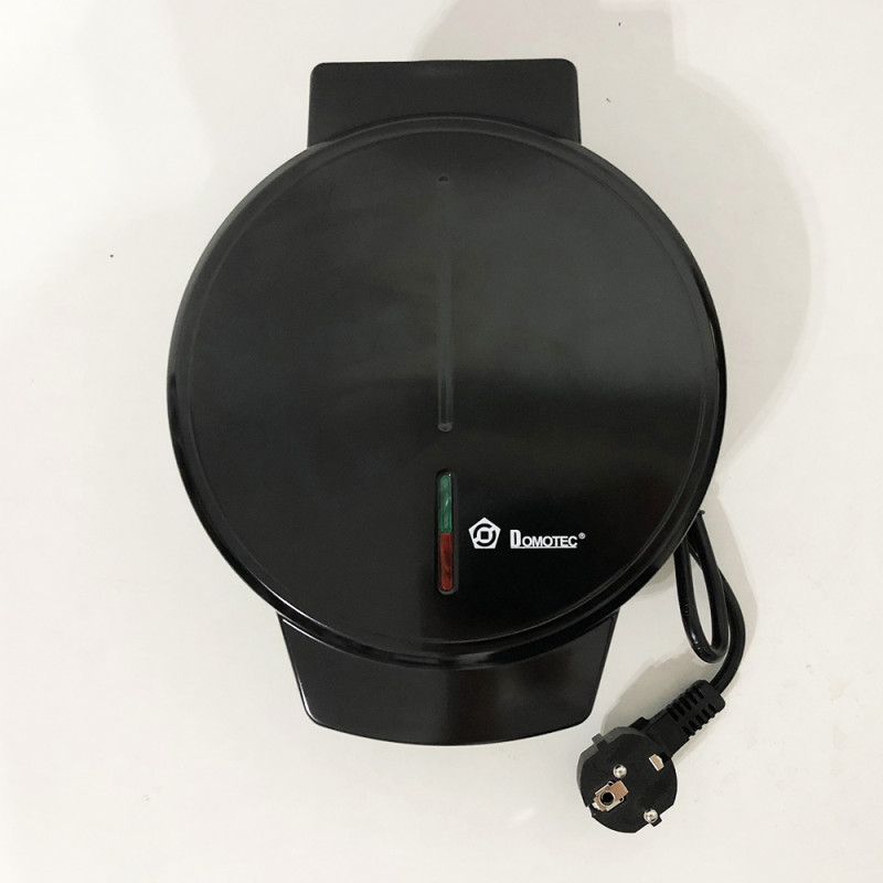 Вафельница DOMOTEC MS-7710 Чорна (1000Вт, кругла)