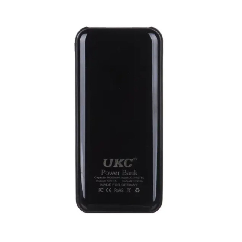Мобільна зарядка Power Bank 30000/9600mAh UKC. Колір: чорний