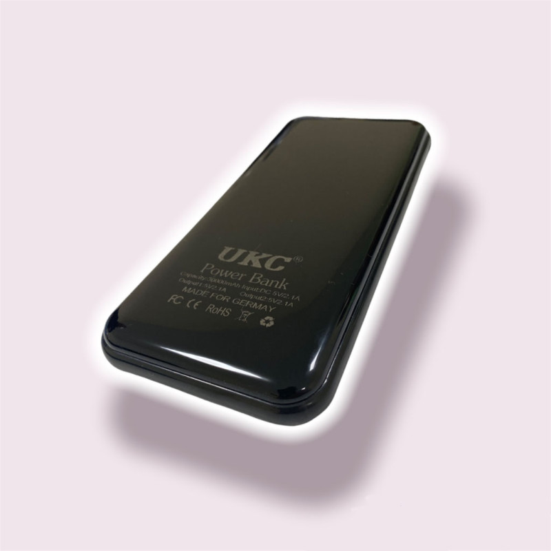 Мобільна зарядка Power Bank 30000/9600mAh UKC. Колір: чорний