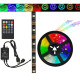 Світлодіодна стрічка SMD 5050 RGB LED 5 м IP65 з пультом та блоком живлення USB, 5м, Стрічка світлодіодна 5050