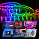 Світлодіодна стрічка SMD 5050 RGB LED 5 м IP65 з пультом та блоком живлення USB, 5м, Стрічка світлодіодна 5050