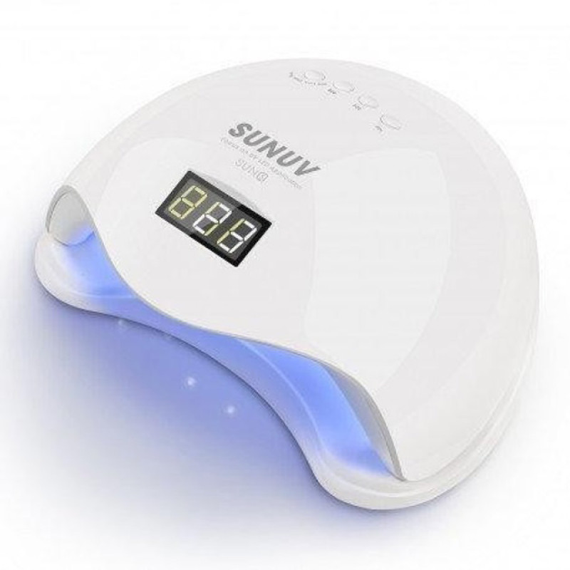 Лампа для манікюру Sun 5 nail lamp FD93-1 led для сушіння гель лаку з таймером для домашнього використання