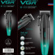Машинка для стрижки волосся акумуляторна Professional Turbo з різними насадками VGR V-003