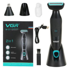 Аккумуляторна електробритва для стрижки VGR V-601 від USB