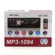Автомагнітола зі знімною панеллю MP3 1094 з Bluetooth та пультом / Магнітола в машину / Автомобільна