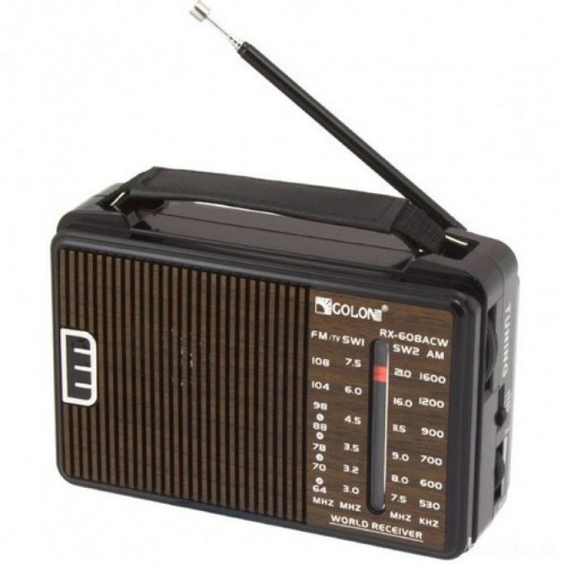 Радиоприемник GOLON RX-608 всеволновый на батарейках + поддержка USB/microSD/MP3/WMA