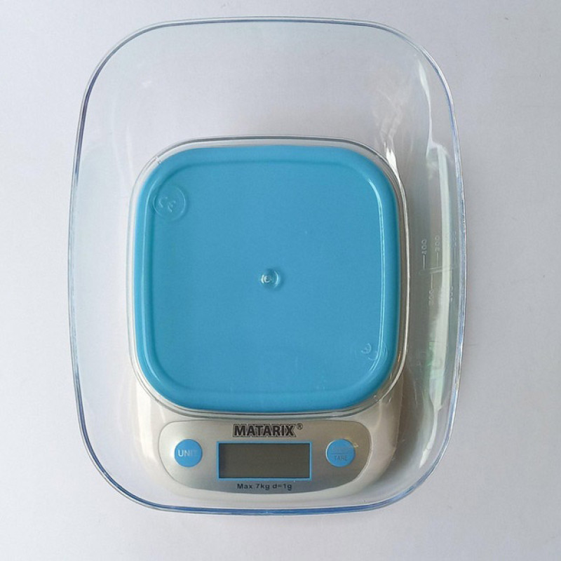 Ваги кухонні MATARIX MX-403 від 1 грама до 7кг, Кулінарні ваги для зважування їжі точні кухонні ваги