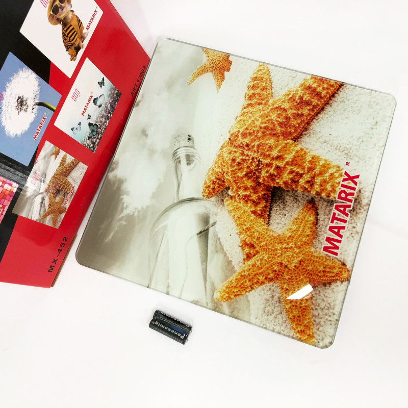 Ваги для підлоги MATARIX MX-452 180 кг, Ваги для вимірювання маси тіла, Електронні ваги зірки