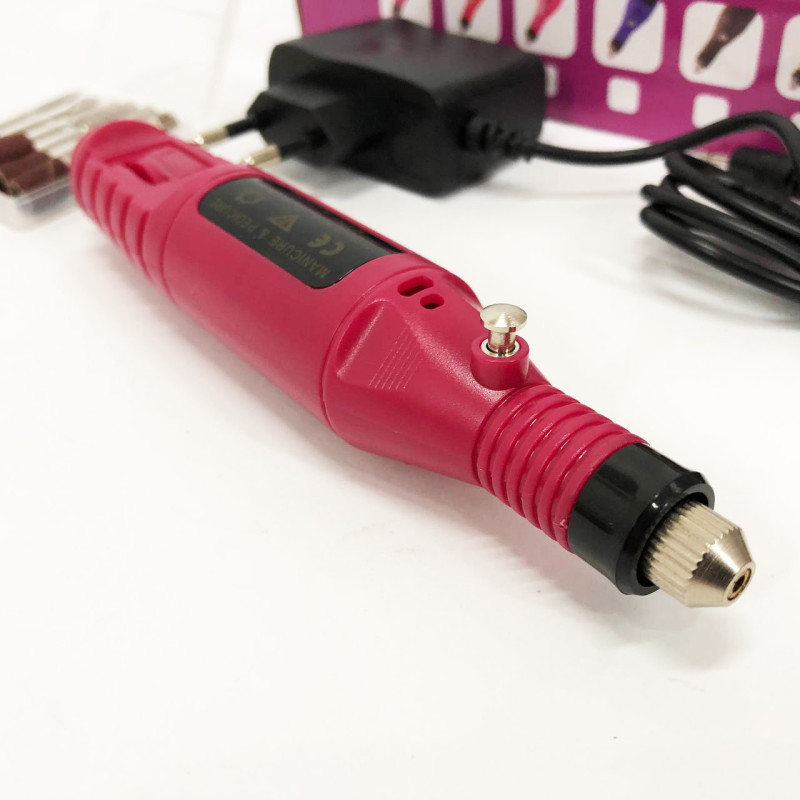 Ручний фрезер для нігтів SmartUs CBM-033 для манікюру та педикюру в домашніх умовах. Колір: бордовий