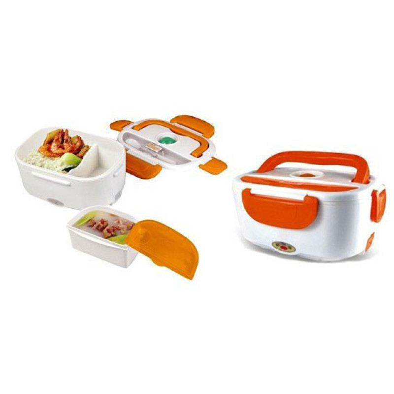 Ланч бокс електричний із підігрівом Lunch Heater 220 V Pro. Колір: помаранчевий