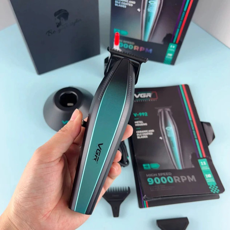 Машинка для стрижки волосся з потужним мотором XPRO VGR V-992 з насадками 1-2-3 мм